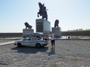 Památník u Shimkentu, Kazachstán